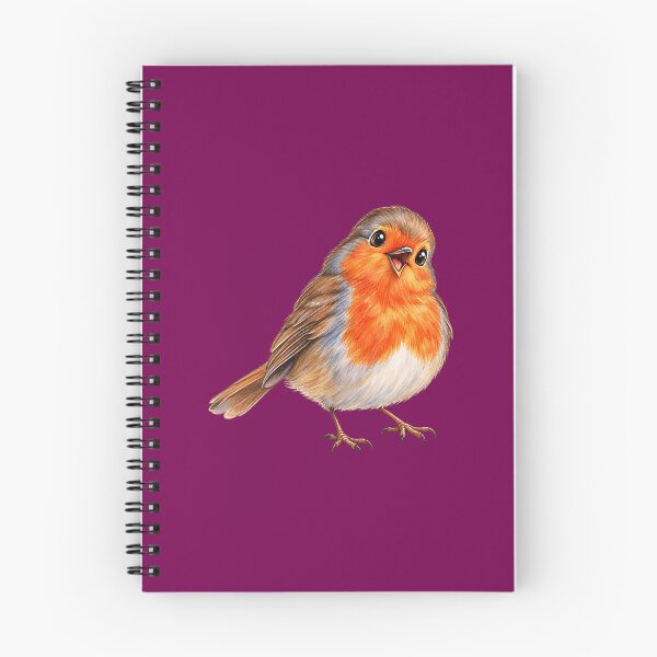 Item preview, A cute colorful orange chest bird portrait illustration  designed and sold by lafataviola.