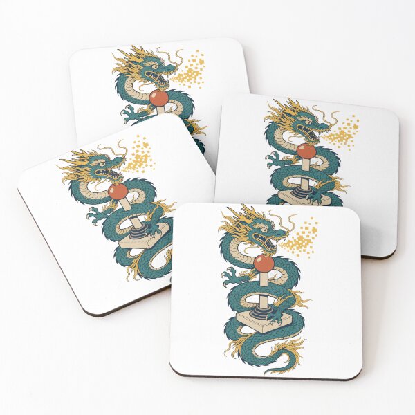 Item preview, Ukiyo-e Dragon Arcade Joystick Art designed and sold by MOSIDRIP™.