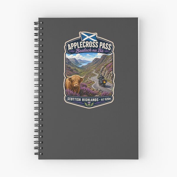 Item preview, Bealach na Ba Applecross Pass Pass of the Cattle Scotland Motorcycle Sticker & TShirt 08 designed and sold by OuterShellUK.