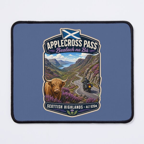Item preview, Bealach na Ba Applecross Pass Pass of the Cattle Scotland Motorcycle Sticker & TShirt 08 designed and sold by OuterShellUK.