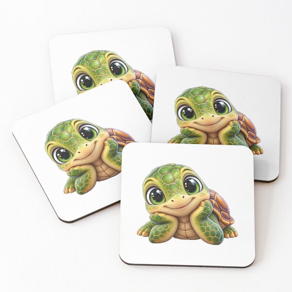 Item preview, Cute Curious Turtle Sticker – Adorable Big Eyes Turtle designed and sold by CreativeSatyaprabh.