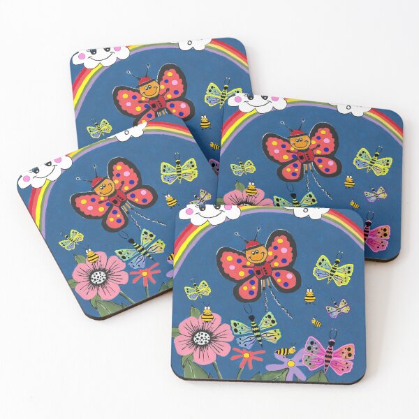 Item preview, Colorful Rainbow With Butterflies designed and sold by Sartoris Art.