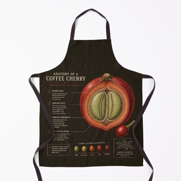 Item preview, Coffee Cherry Anatomy Botanical Diagram designed and sold by ThirdShiftLab.