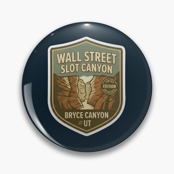 Item preview, Wall Street Slot Canyon Bryce Canyon Utah Shield Badge designed and sold by LittleArij.