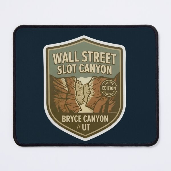Item preview, Wall Street Slot Canyon Bryce Canyon Utah Shield Badge designed and sold by LittleArij.