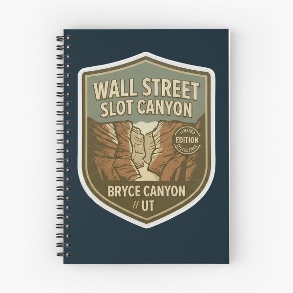 Item preview, Wall Street Slot Canyon Bryce Canyon Utah Shield Badge designed and sold by LittleArij.