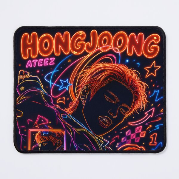 Item preview, Hongjoong ATEEZ Neon Cyberpunk K-Pop Fan Art designed and sold by looplandger.