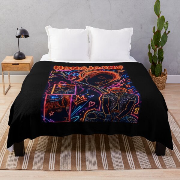 Item preview, Hongjoong ATEEZ Neon Cyberpunk K-Pop Fan Art designed and sold by looplandger.