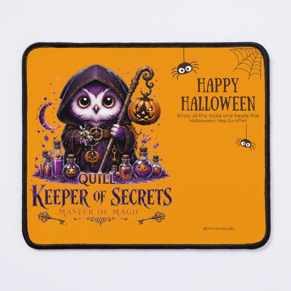 Item preview, Cute Halloween Wizard Owl Keeper Of Secrets Design designed and sold by PinnyPxStudio.