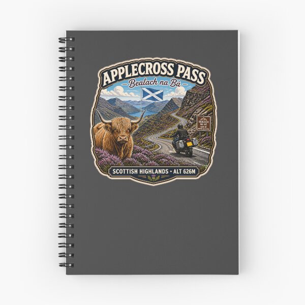 Item preview, Bealach na Ba Applecross Pass Pass of the Cattle Scotland Motorcycle Sticker & TShirt 09 designed and sold by OuterShellUK.