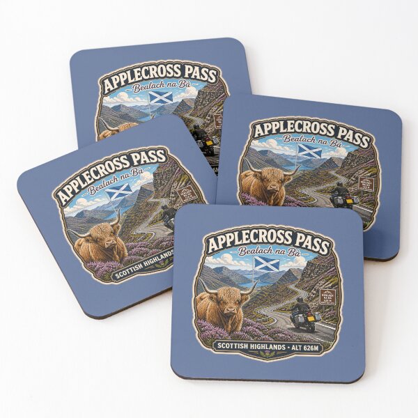Item preview, Bealach na Ba Applecross Pass Pass of the Cattle Scotland Motorcycle Sticker & TShirt 09 designed and sold by OuterShellUK.