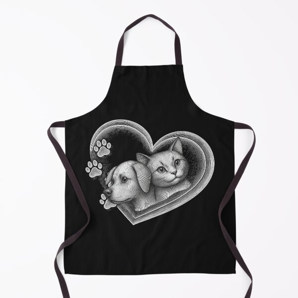 Item preview, Dog and Cat Heart Art - Furry Friends Forever designed and sold by OLYUS.