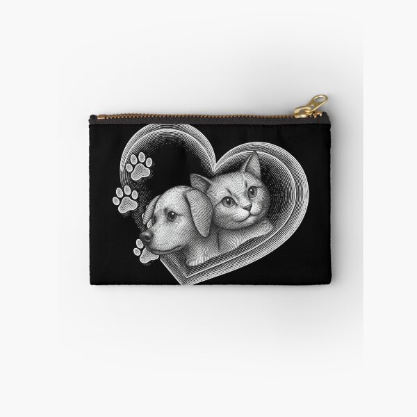 Item preview, Dog and Cat Heart Art - Furry Friends Forever  designed and sold by OLYUS.