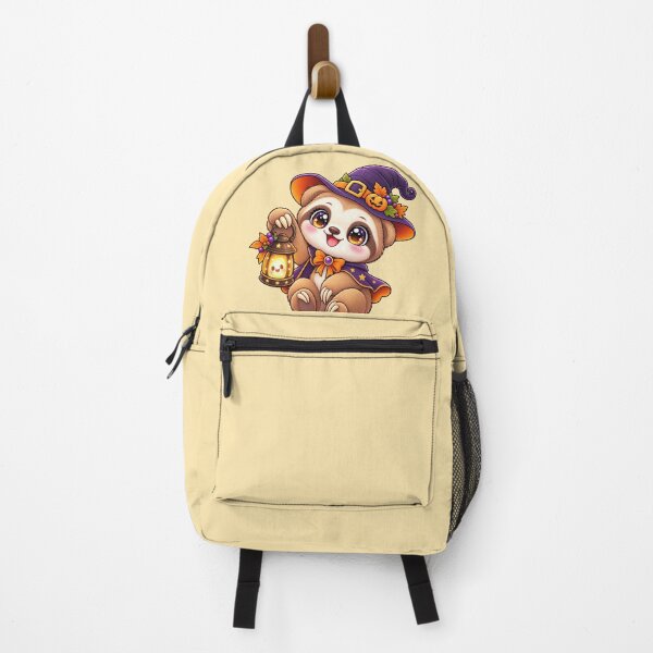 Item preview, Kawaii Sloth with Lantern Sticker Art – Cute Chibi Halloween Illustration designed and sold by MagicMakerPh.