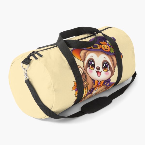 Item preview, Kawaii Sloth with Lantern Sticker Art – Cute Chibi Halloween Illustration designed and sold by MagicMakerPh.