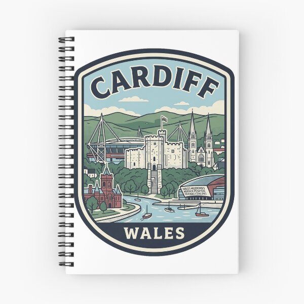 Item preview, Vintage Cardiff Wales Retro City Skyline Badge designed and sold by k3rstman1.