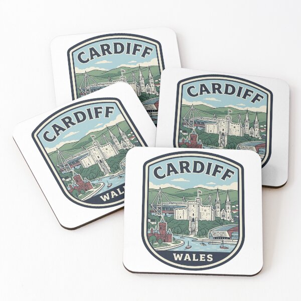 Item preview, Vintage Cardiff Wales Retro City Skyline Badge designed and sold by k3rstman1.
