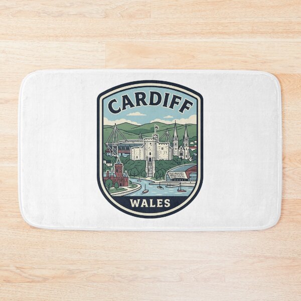 Item preview, Vintage Cardiff Wales Retro City Skyline Badge designed and sold by k3rstman1.
