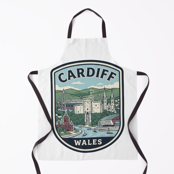 Item preview, Vintage Cardiff Wales Retro City Skyline Badge designed and sold by k3rstman1.