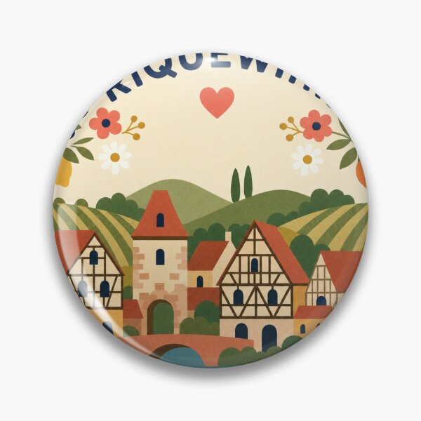 Item preview, Riquewihr France Travel Souvenir Modern Folk Art designed and sold by VisualArtsOasis.