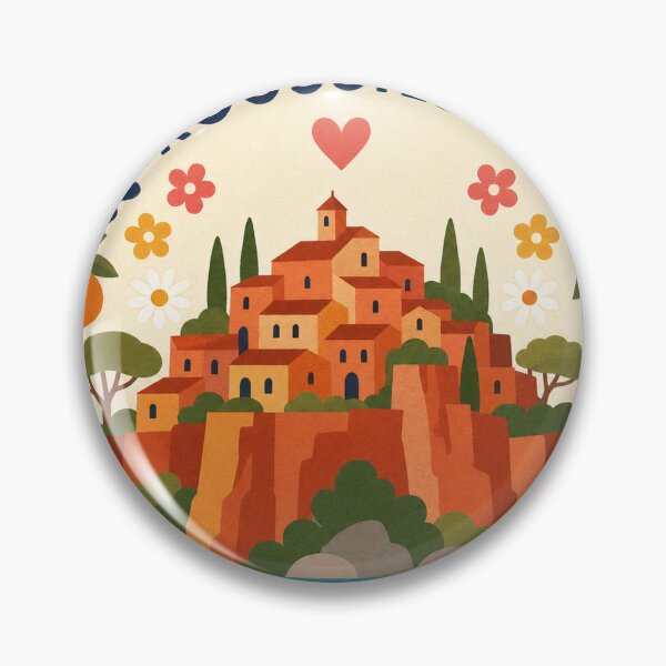 Item preview, Roussillon France Travel Souvenir Modern Folk Art designed and sold by VisualArtsOasis.