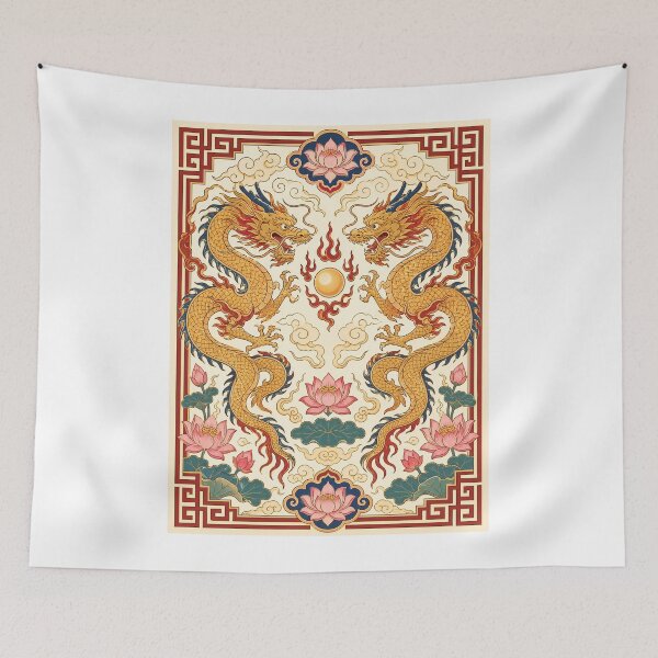 Item preview, Vietnamese Dragon - Two Dragons Chasing a Pearl #2 designed and sold by Rising Drake.