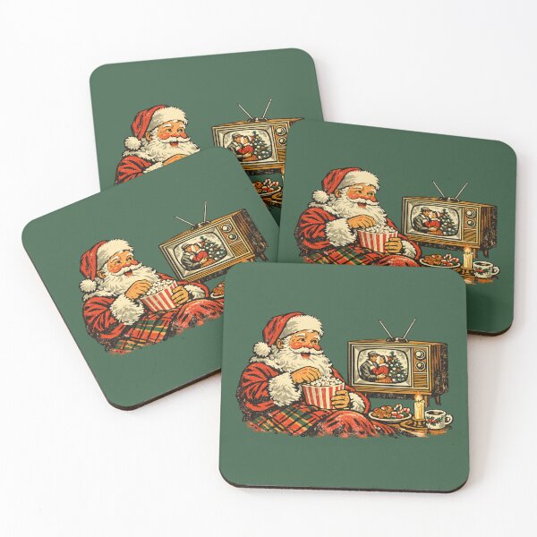 Item preview, Vintage Santa Watching Cozy Christmas Movies Retro 1960s Gift  designed and sold by Artycom.