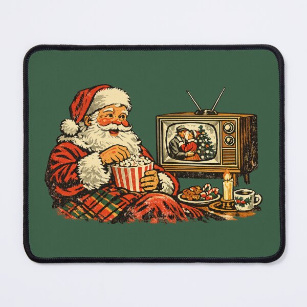 Item preview, Vintage Santa Watching Cozy Christmas Movies Retro 1960s Gift designed and sold by Artycom.