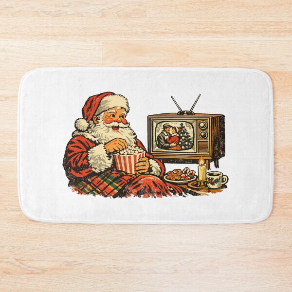 Item preview, Vintage Santa Watching Cozy Christmas Movies Retro 1960s Gift  designed and sold by Artycom.