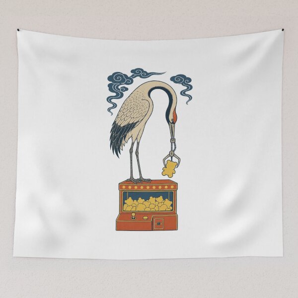 Item preview, Ukiyo-e Crane Claw Machine Art designed and sold by MOSIDRIP™.