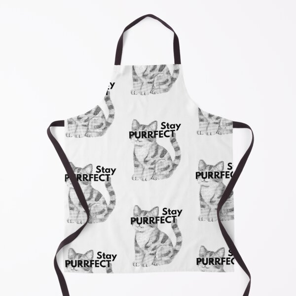 Item preview, Stay Purrfect Halftone Cat designed and sold by DOVE Creative Studios.