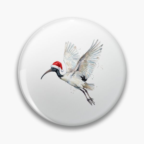 Item preview,  Festive Bin Chicken wearing Santa Hat | Australian Ibis Watercolor designed and sold by SOUFIANE1991.