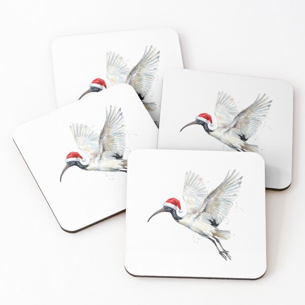 Item preview,  Festive Bin Chicken wearing Santa Hat | Australian Ibis Watercolor designed and sold by SOUFIANE1991.