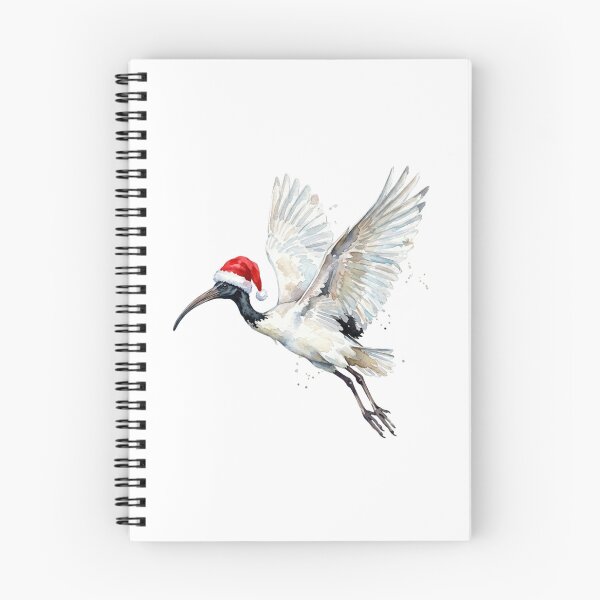Item preview,  Festive Bin Chicken wearing Santa Hat | Australian Ibis Watercolor designed and sold by SOUFIANE1991.