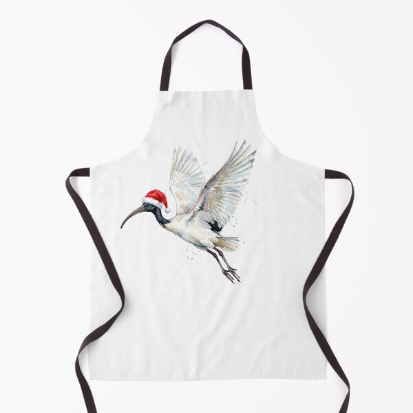 Item preview, Festive Bin Chicken wearing Santa Hat | Australian Ibis Watercolor designed and sold by SOUFIANE1991.