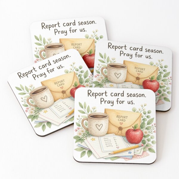 Item preview, Report Card Season Pray For Us designed and sold by CozyMomDesign.