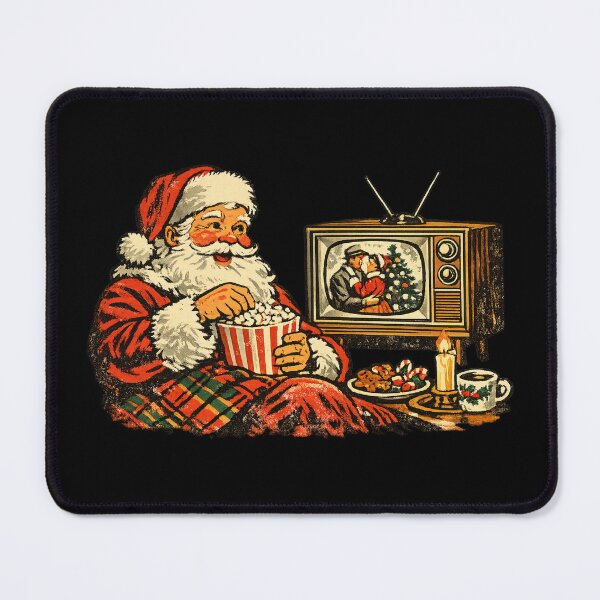 Item preview, Vintage Santa Watching Cozy Christmas Movies Retro 1960s Gift designed and sold by Artycom.