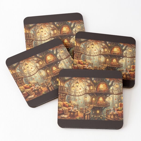 Item preview, Treehouse Reading Retreat | Cozy Woodland Library Fantasy Wall Art designed and sold by SebastianSpace.