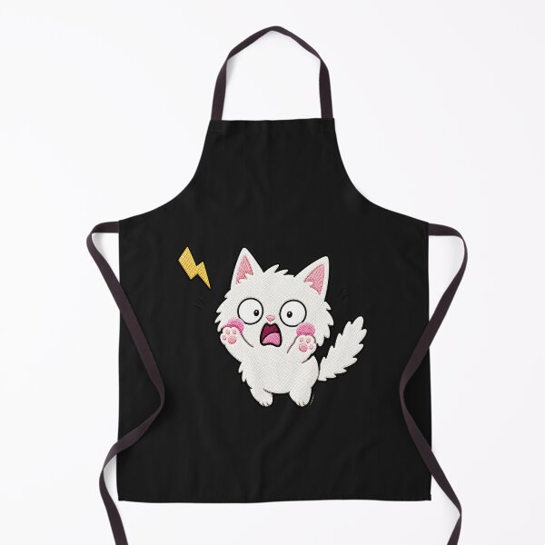 Item preview, Scared Cat Kawaii Embroidery Patch Illustration designed and sold by ColorSplash123.