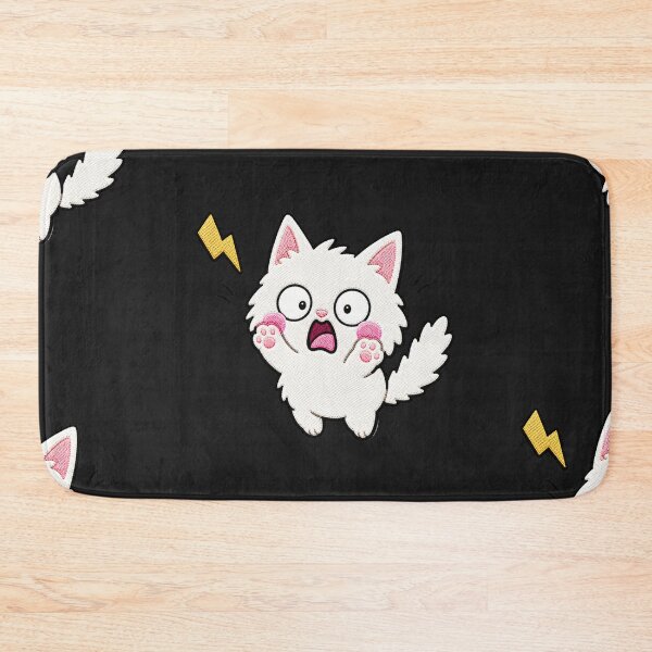 Item preview, Scared Cat Kawaii Embroidery Patch Illustration designed and sold by ColorSplash123.