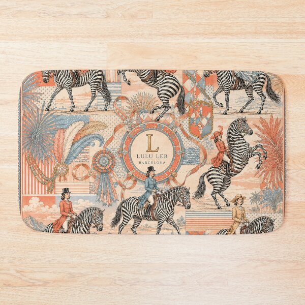 Item preview, Zebra Riders – Vintage Scarf Design designed and sold by LuluLeb.