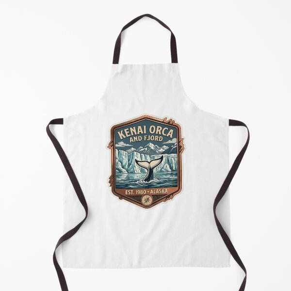 Item preview, Kenai Fjords National Park Alaska Orca Whale Tail Badge designed and sold by LittleArij.
