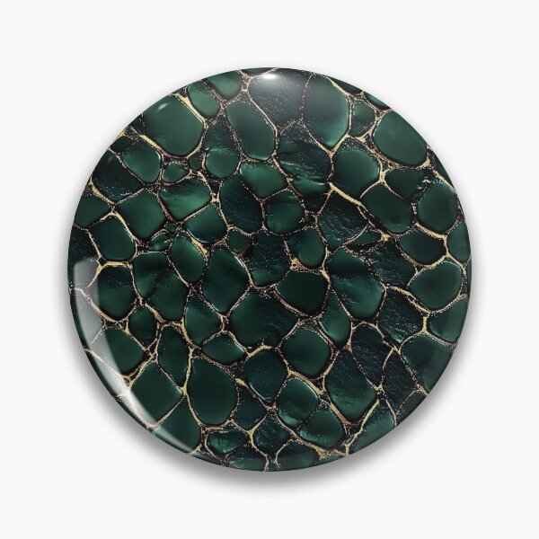 Item preview, Emerald Green and Gold Snake Skin Pattern Luxe Reptile Texture designed and sold by Nine Lives Studio.
