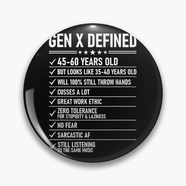 Item preview, Gen X Defined Funny Generation X Checklist Sarcastic designed and sold by ripgoatclothing.
