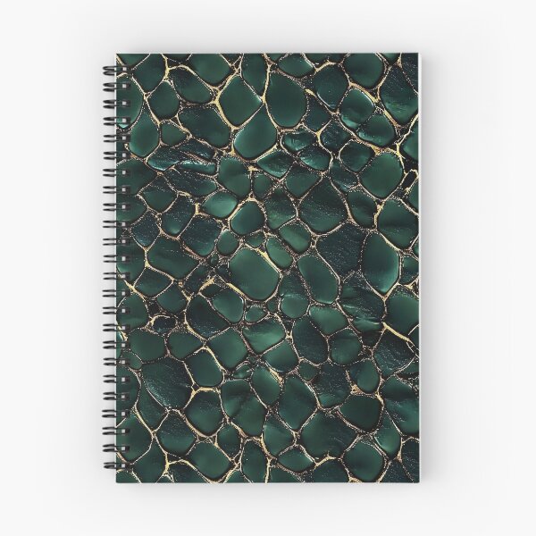 Item preview, Emerald Green and Gold Snake Skin Pattern Luxe Reptile Texture designed and sold by Nine Lives Studio.