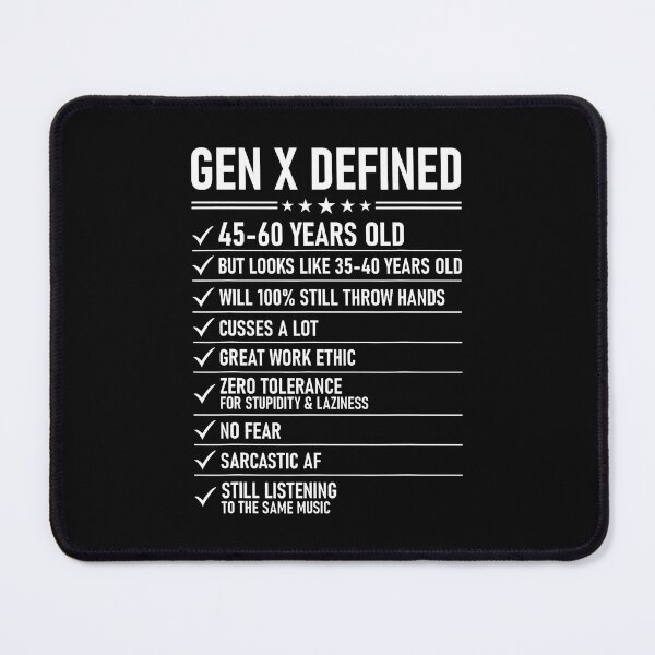 Item preview, Gen X Defined Funny Generation X Checklist Sarcastic designed and sold by ripgoatclothing.