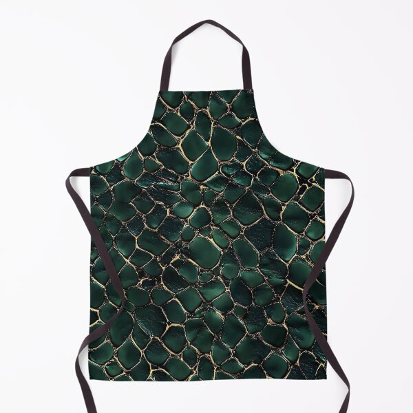 Item preview, Emerald Green and Gold Snake Skin Pattern Luxe Reptile Texture designed and sold by Nine Lives Studio.