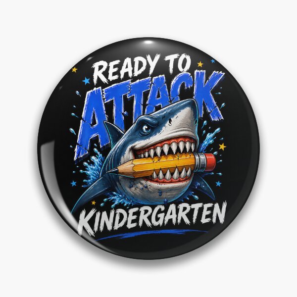 Item preview, Ready To Attack Kindergarten Shark Back To School designed and sold by ripgoatclothing.