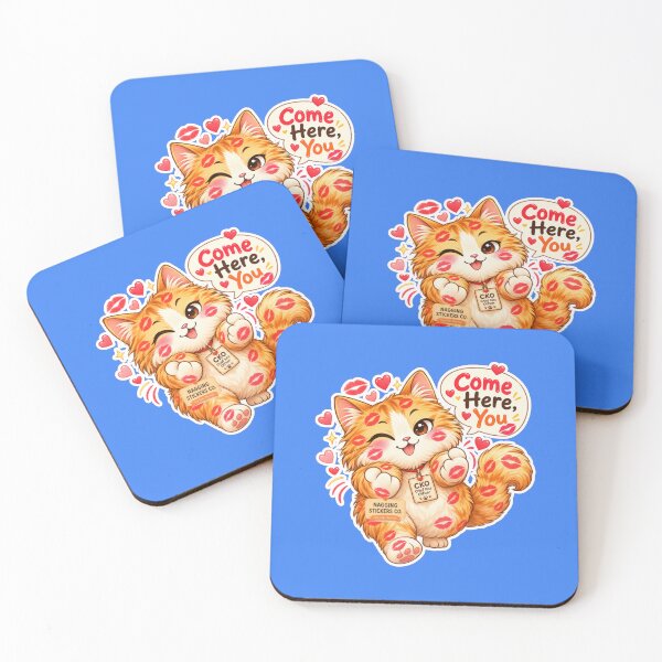 Item preview, BISOU KISS CAT2 BY NAGGINGSTICKERSCO. COME HERE, YOU! COLLECTION | ELECTRIC BLUE Edition | No.01 designed and sold by LaMaisonOfMY.