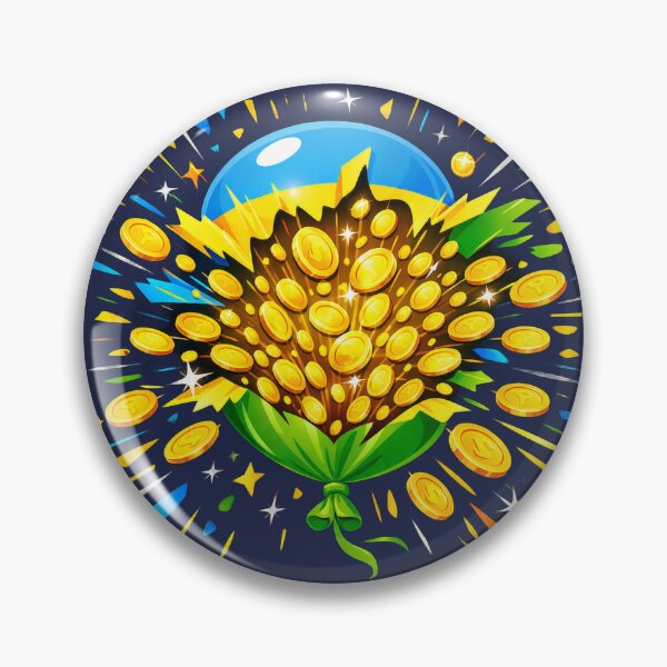 Item preview, Ukraine Jackpot Victory Gold Coins Boom Ukraine Flag Success Art designed and sold by CreativeArtistL.